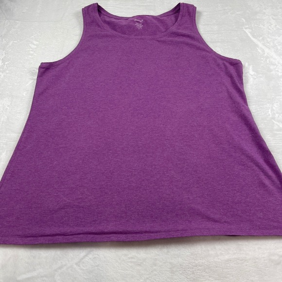 Pure Jill Tops - Pure Jill Purple Pima Cotton Jersey Tank Top XL Relaxed Scoop Neck Sleeveless